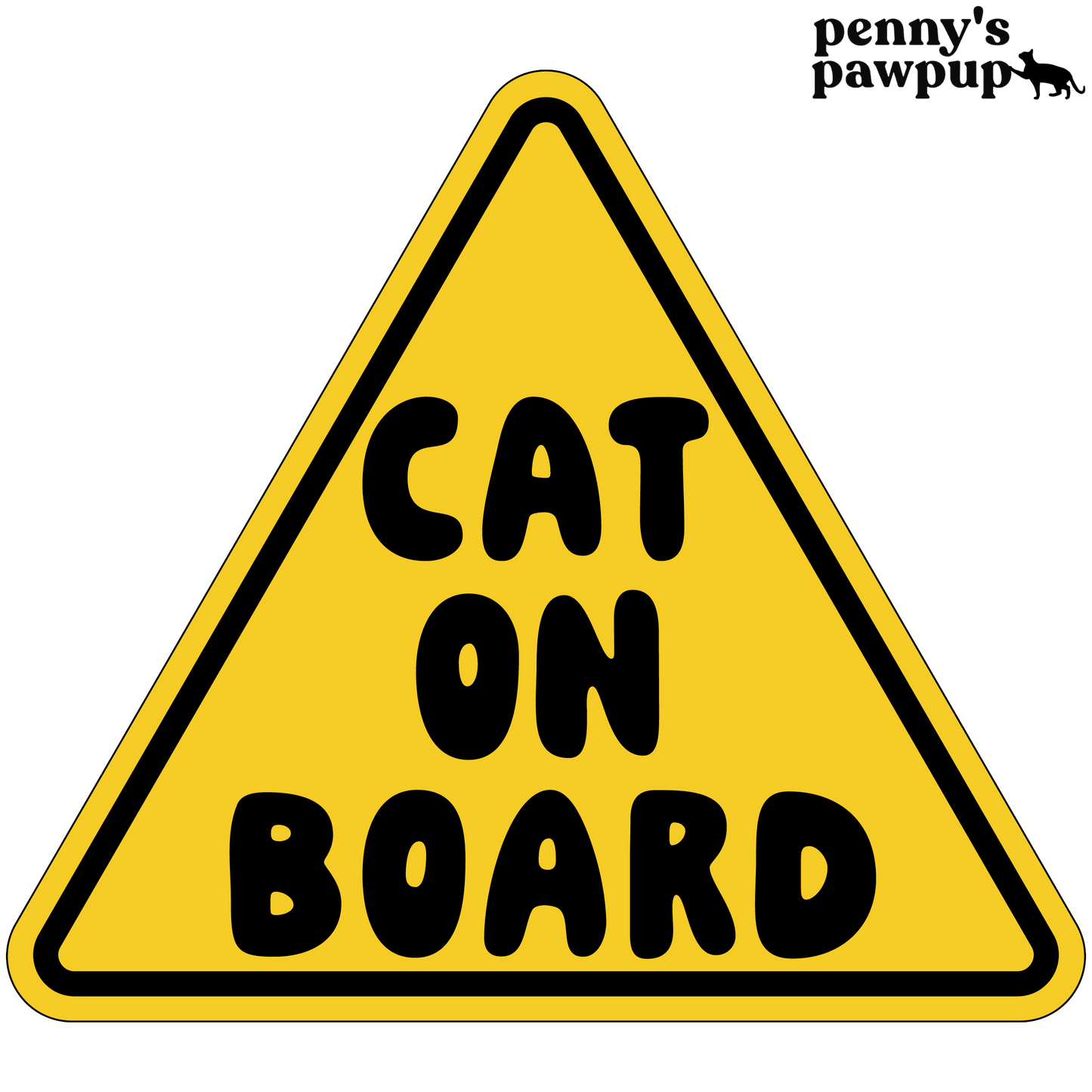 Cat On Board Magnet
