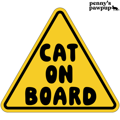 Cat On Board Magnet